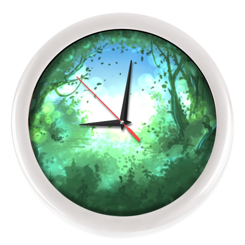 Настенные часы Зелёный лес