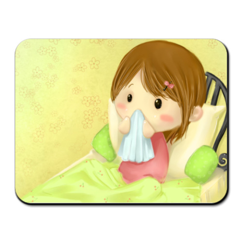 Коврик для мыши с принтом  Простуда