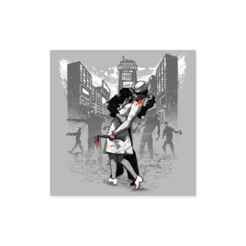 Виниловые наклейки с принтом Zombie love