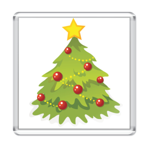 Магнит с принтом Елочка-иголочка