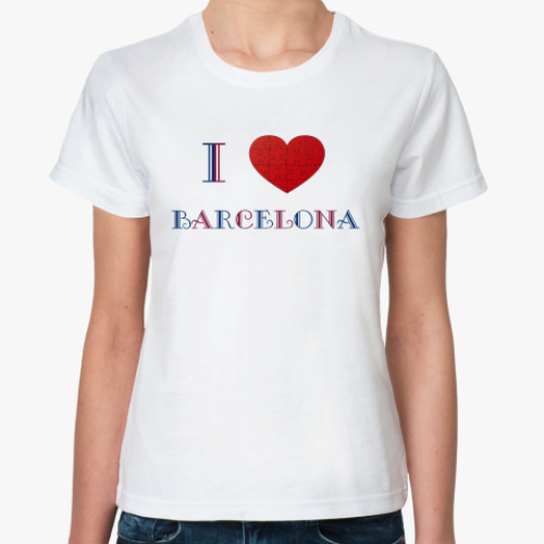 Классическая футболка  Barcelona Love