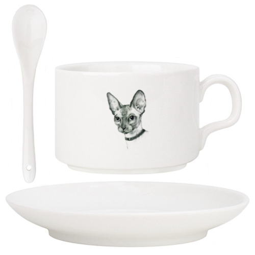 Кофейный набор с принтом Сфинкс