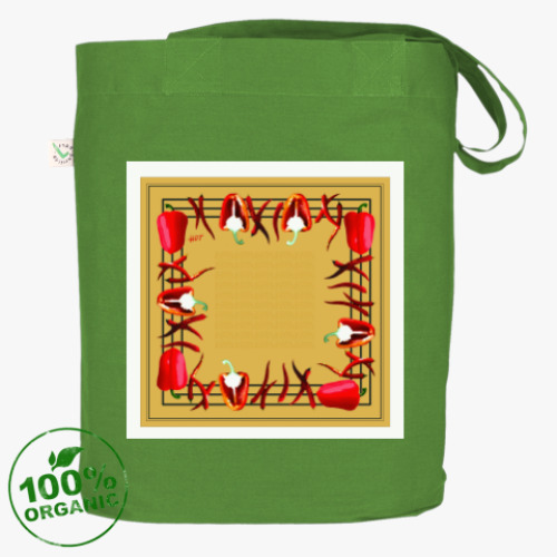 Сумка шоппер с принтом живописно-нервные перцы