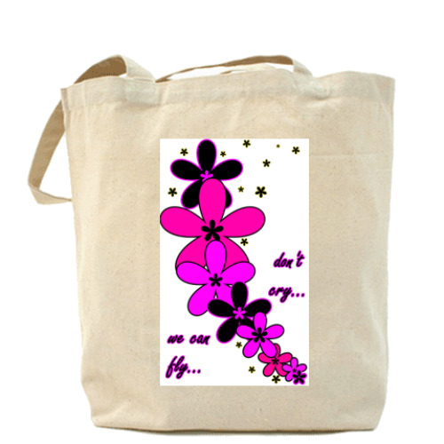 Сумка шоппер с принтом  'Can Fly'