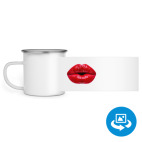 Кружка металлическая белая (круговая запечатка)