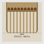 Постер 40 х 40 см Perfect Match