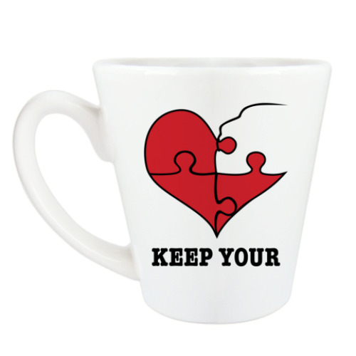 Чашка Латте Парный дизайн для влюблённых