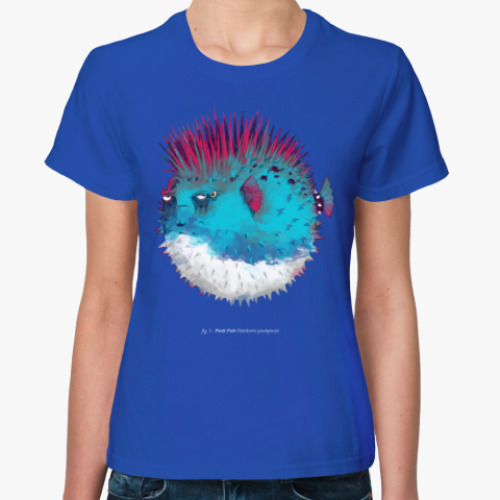 Женская футболка Брутальная рыба панк Punk fish