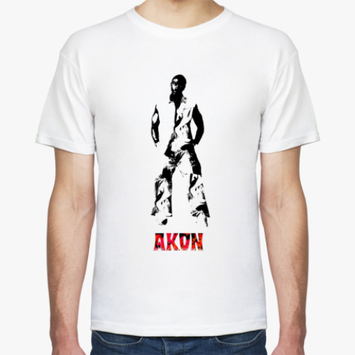 Футболка с принтом Akon