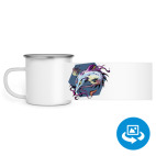 Кружка металлическая белая (круговая запечатка)