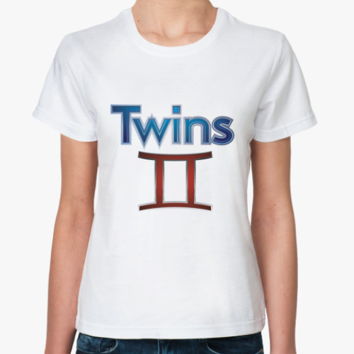 Классическая футболка с принтом Близнецы