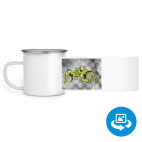 Кружка металлическая белая (круговая запечатка)