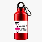 Металлическая бутылка 400 мл UV-DTF