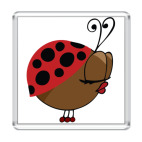 Магнит 6.5 x 6.5 см Леди Божья коровка