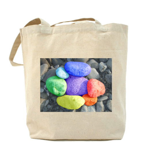 Сумка шоппер с принтом Каменная радуга