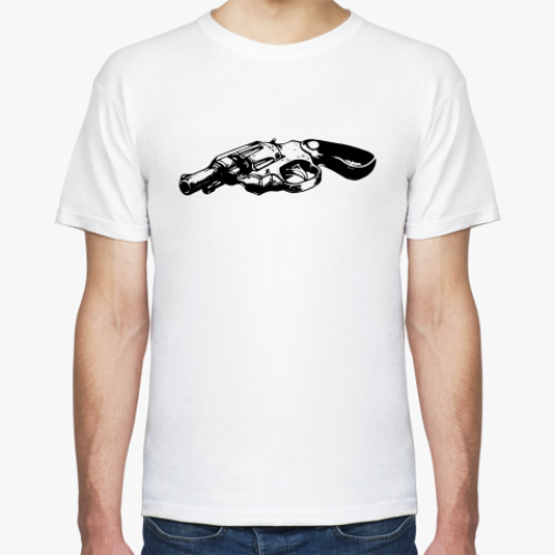 Футболка с принтом  футболка Пистолет