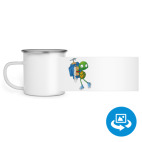 Кружка металлическая белая (круговая запечатка)