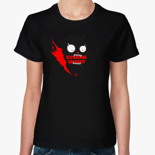 Женская футболка Угольный кот