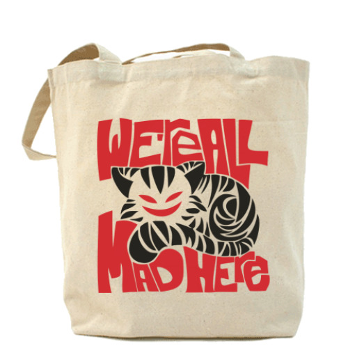 Сумка шоппер с принтом Чеширский Кот