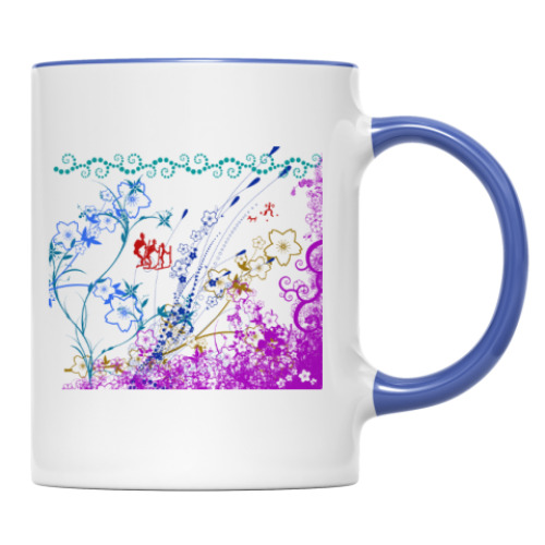 Кружка с принтом Флора