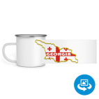 Кружка металлическая белая (круговая запечатка)