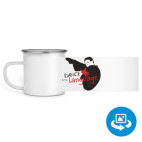 Кружка металлическая белая (круговая запечатка)