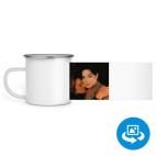 Кружка металлическая белая (круговая запечатка)