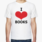 Классическая футболка I Love Books
