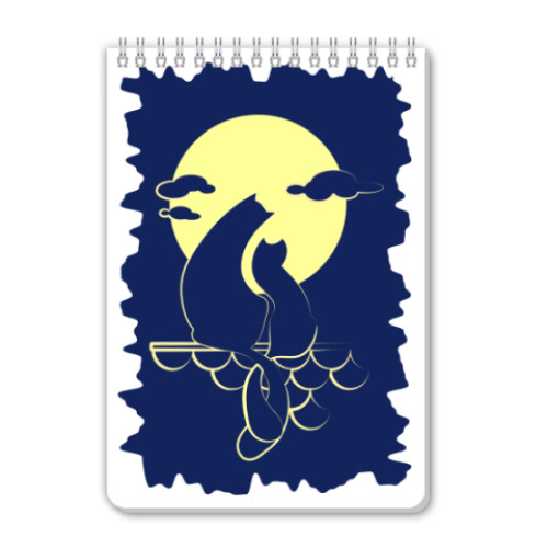 Блокнот с принтом Луна