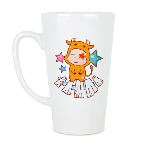 Чашка Латте с принтом Знак зодиака Телец