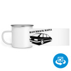 Кружка металлическая белая (круговая запечатка)