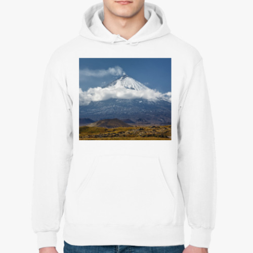 Толстовка худи Ключевской вулкан, Камчатка
