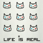 Жизнь реальна (пиксельные котики в 3D очках)