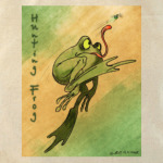 Охотящаяся лягушка