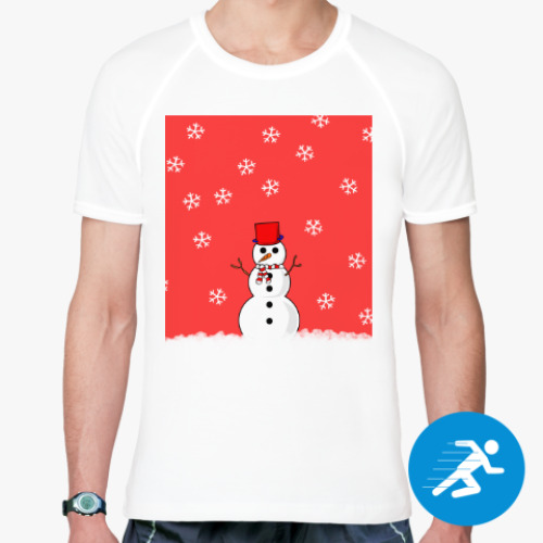 Спортивная футболка Снеговик