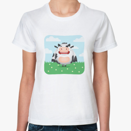 Классическая футболка С коровкой