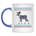 Reindeer and Nordic pattern ornament