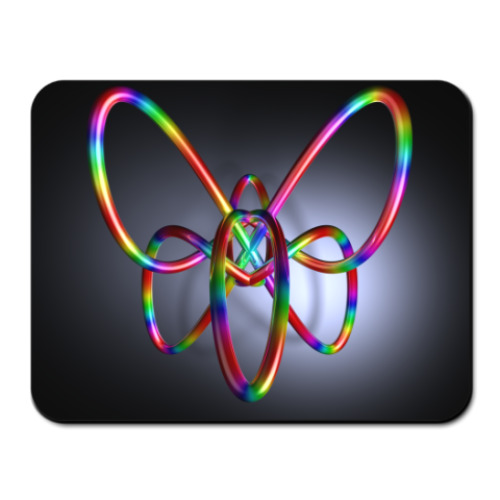 Коврик для мыши с принтом Композиция #20: бабочка