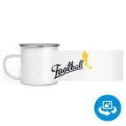 Кружка металлическая белая (круговая запечатка)