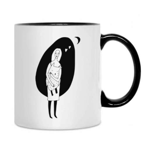 Кружка девушка и сова