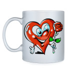 Кружка серебристая Сердце