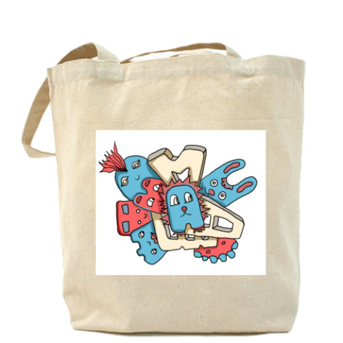 Сумка шоппер с принтом Животики