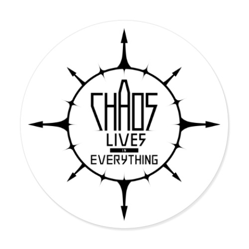 Виниловые наклейки Chaos lives in everything