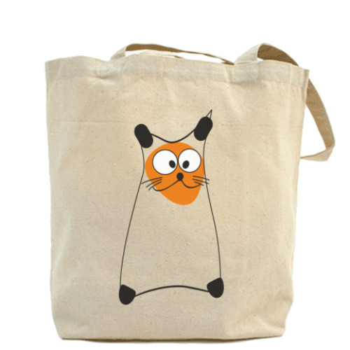 Сумка шоппер с принтом Чумачечие котэ / Crazy cats