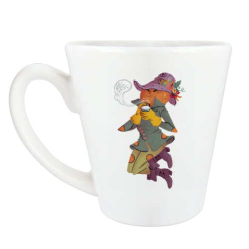 Чашка Латте с принтом Джек Фонарь