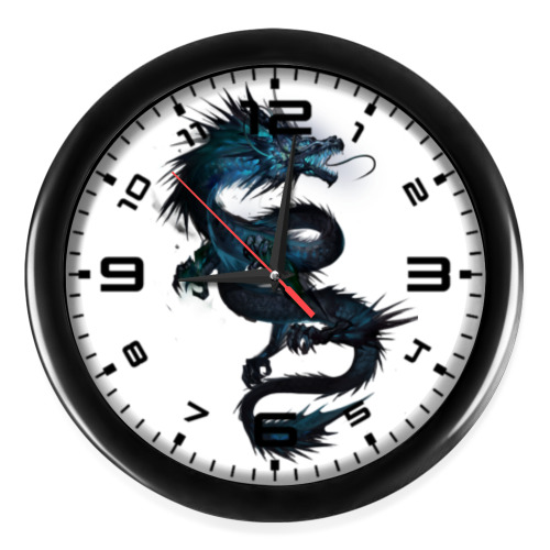 Настенные часы с принтом Мистический дракон