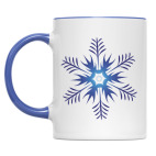Двухцветная кружка Снежинка