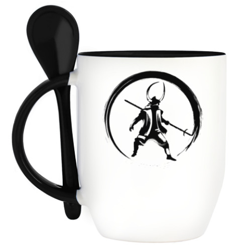 Кружка с ложкой Самурай (samurai)