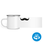 Кружка металлическая белая (круговая запечатка)