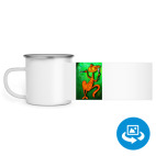 Кружка металлическая белая (круговая запечатка)